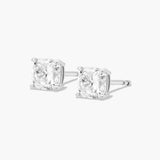 Classic Emerald 4-Prong Diamond Studs