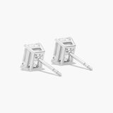 Classic Emerald 4-Prong Diamond Studs