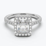 The Gabriel Radiant Cut Halo - White Gold / 0.5 ct - Evermore Diamonds