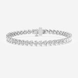 Heart Cut Diamond Tennis Bracelet