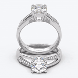 The Duet Round Brilliant - White Gold / 0.5 ct - Evermore Diamonds