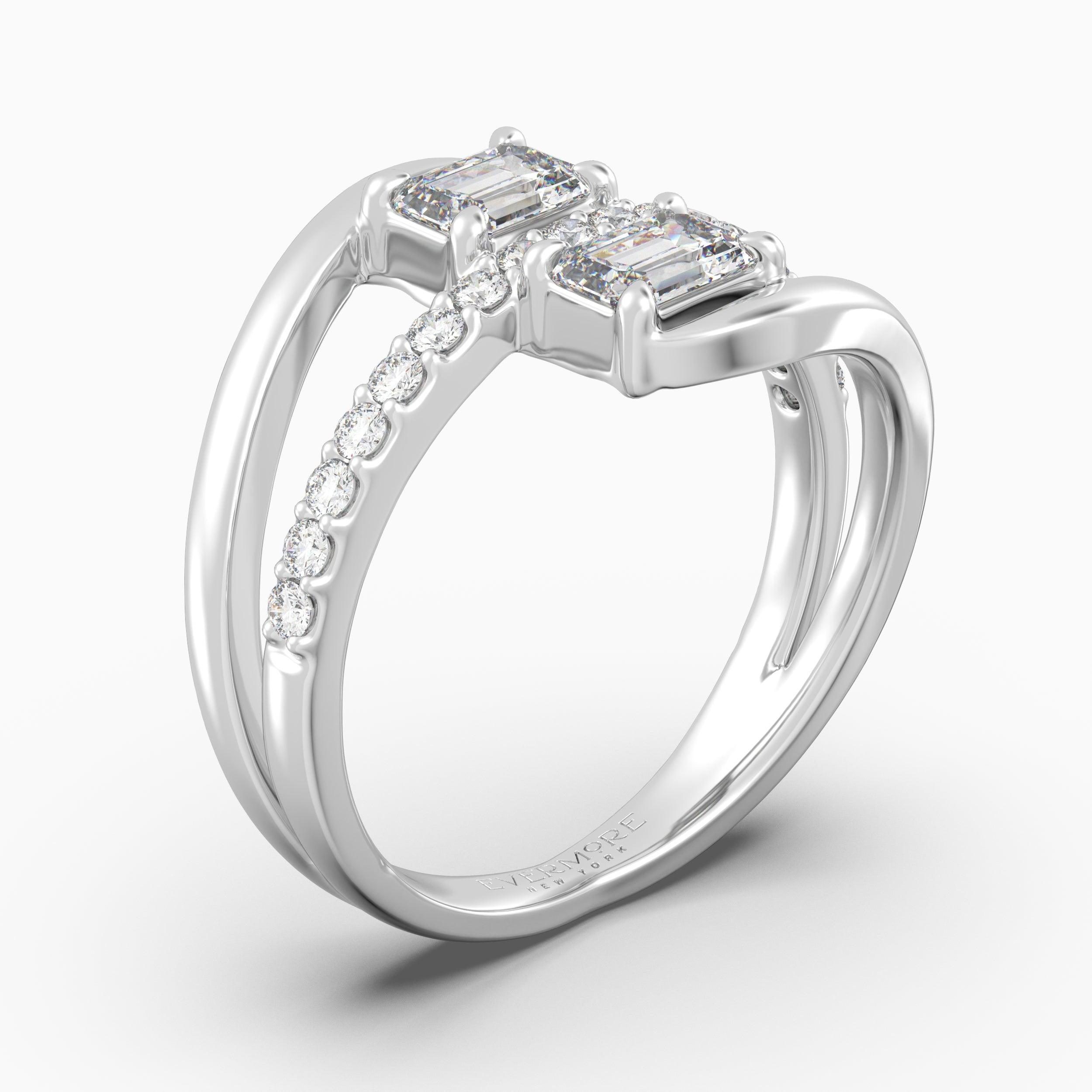 The Akin Emerald Cut - White Gold / 0.5 ct - Evermore Diamonds