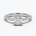 The Crown Asscher Cut - White Gold / 0.5 ct - Evermore Diamonds