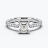 The Crown Asscher Cut - White Gold / 0.5 ct - Evermore Diamonds