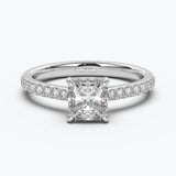 The Crown Princess Cut - White Gold / 0.5 ct - Evermore Diamonds