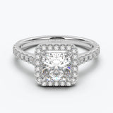 The Gabriel Cushion Cut Halo - White Gold / 0.5 ct - Evermore Diamonds