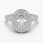 The Grab Oval Cut Halo - White Gold / 0.5 ct - Evermore Diamonds