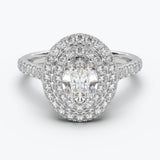 The Grab Oval Cut Halo - White Gold / 0.5 ct - Evermore Diamonds